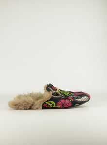 Gucci Princetown Slippers in fabric with flowers - No. 40
