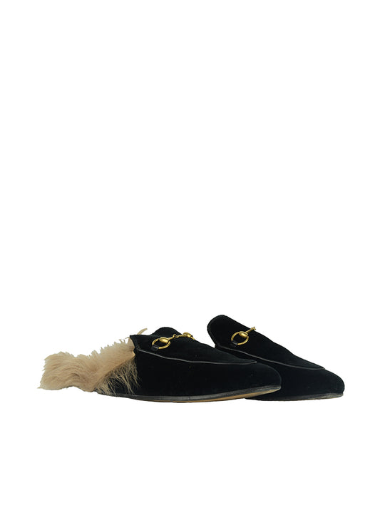 Gucci Princetown mules in black suede - N. 39