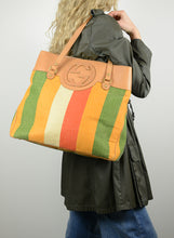 Load image into Gallery viewer, Gucci Shopper in striped canvas
