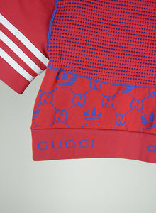 Gucci Adidas T shirt in jersey rossa - Tg. S