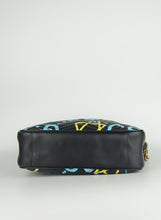 Load image into Gallery viewer, Gucci Marmont Graffiti shoulder bag in black leather
