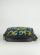 Load image into Gallery viewer, Gucci Marmont Graffiti shoulder bag in black leather
