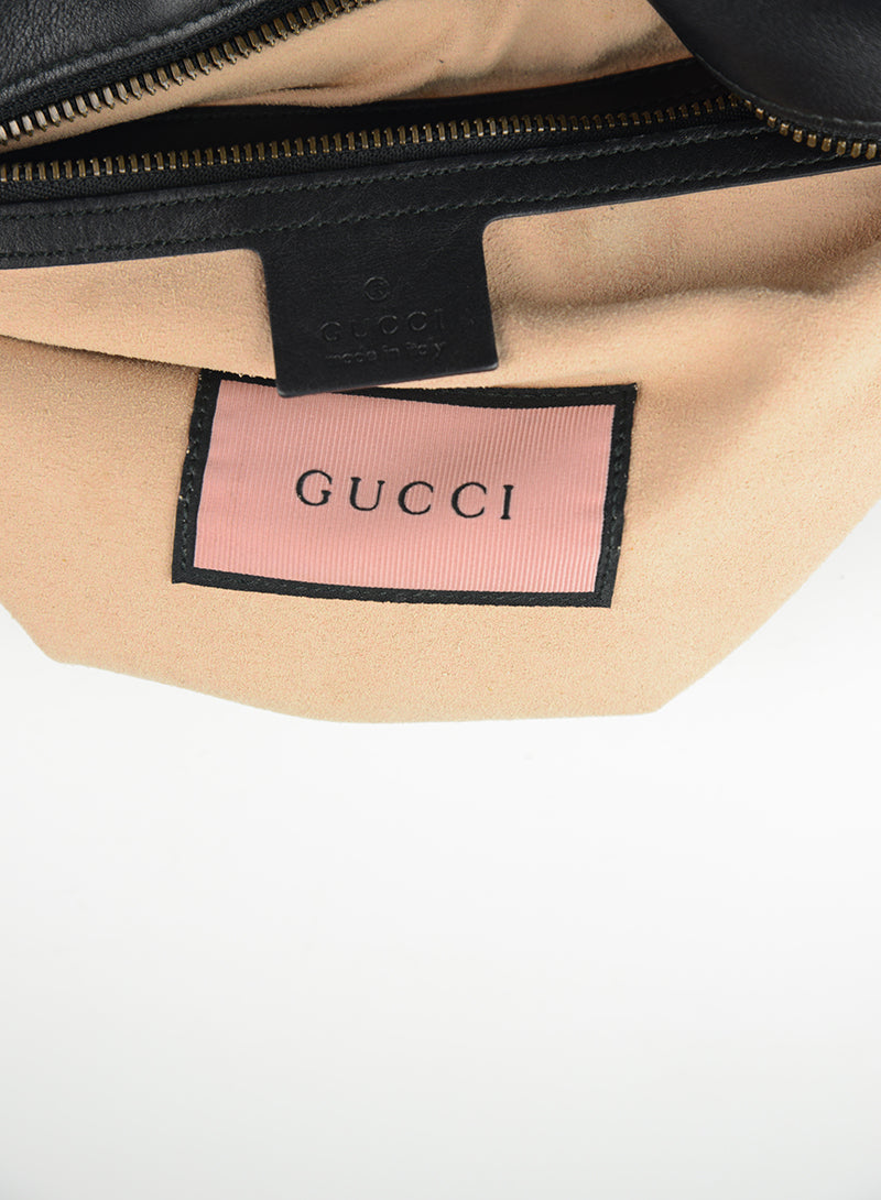 Gucci Marmont Graffiti shoulder bag in black leather