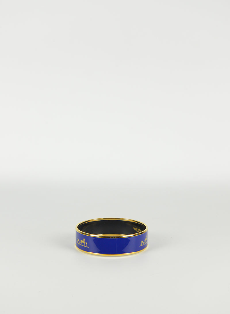 Hermès gold and blue bracelet