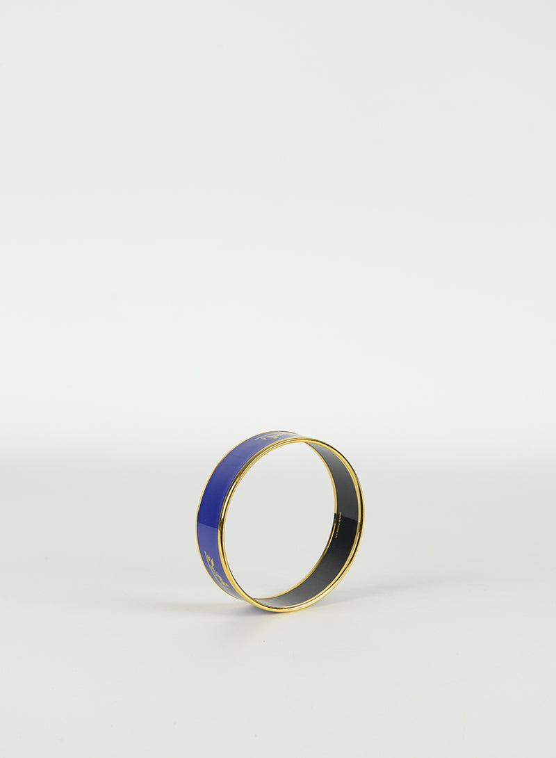 Hermès gold and blue bracelet