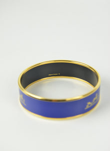 Hermès gold and blue bracelet