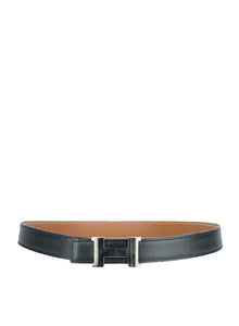 Hermès Constance belt in black and beige leather