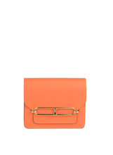 Load image into Gallery viewer, Hermès Orange Roulis slim leather wallet

