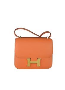 Hermès Borsa Costance 18 in pelle Mandarino