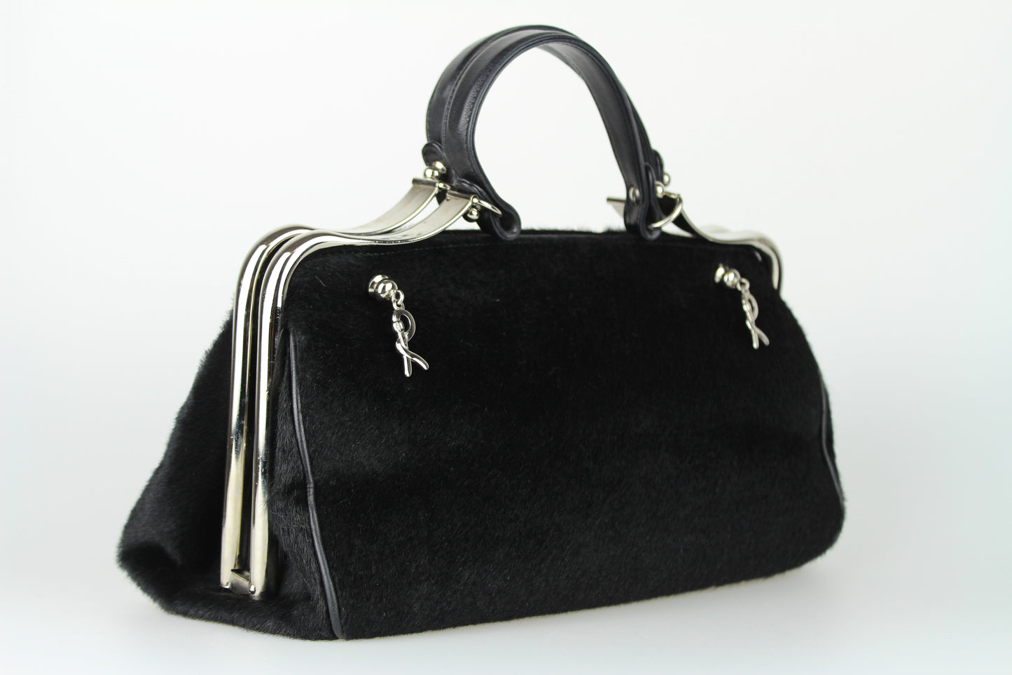 Roberta di Camerino Doctor bag in black pony skin