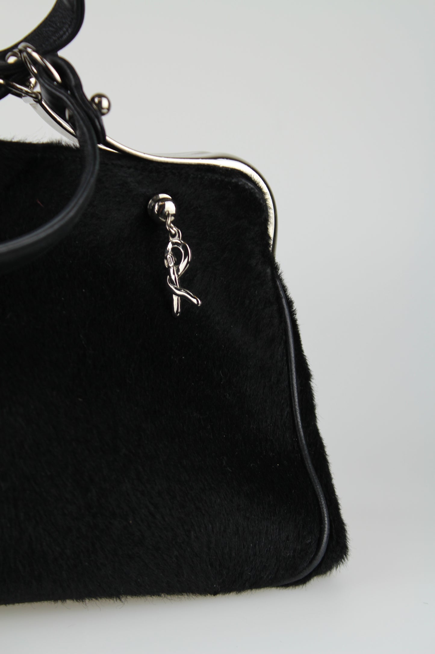 Roberta di Camerino Doctor bag in black pony skin