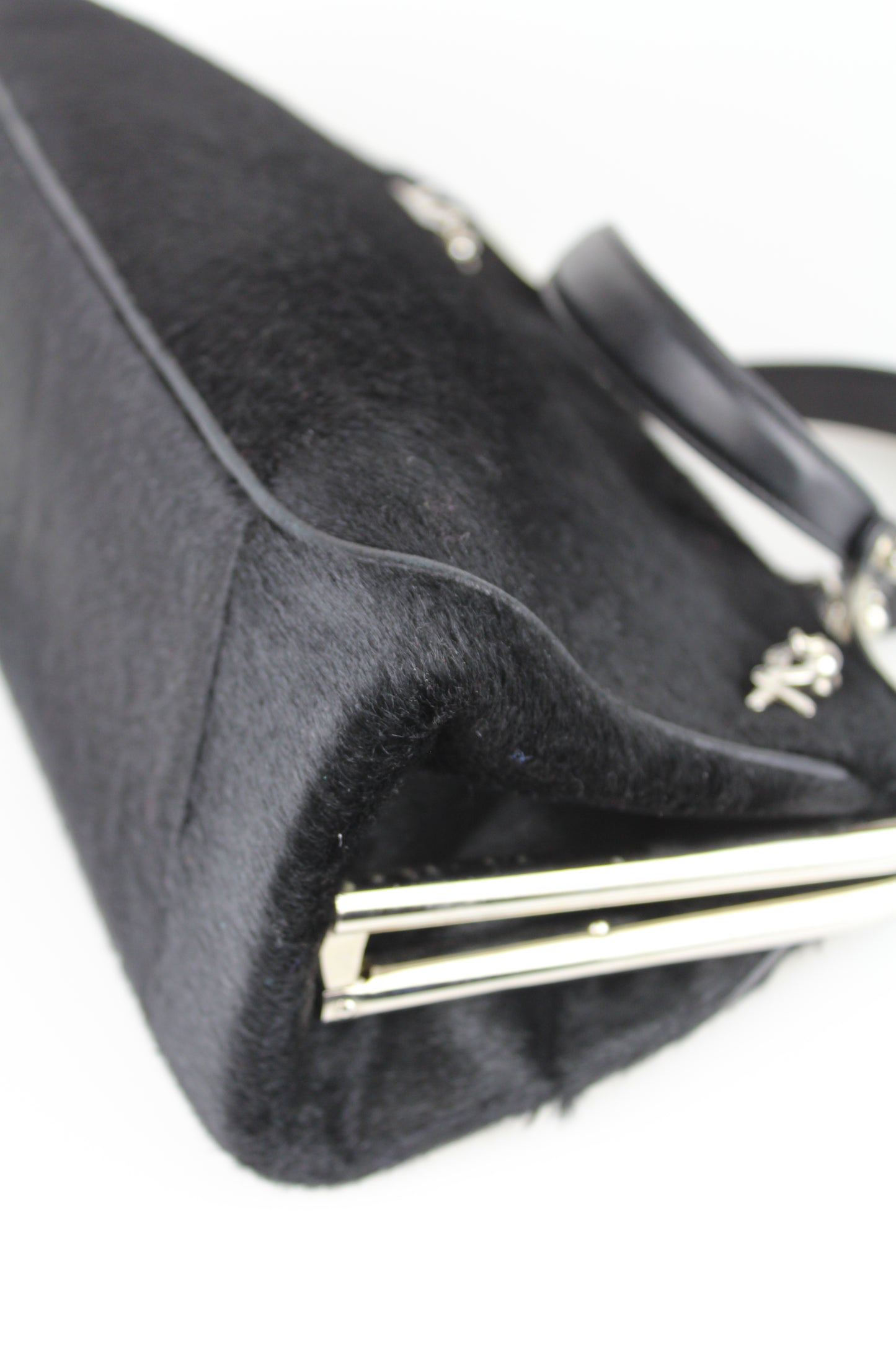 Roberta di Camerino Doctor bag in black pony skin