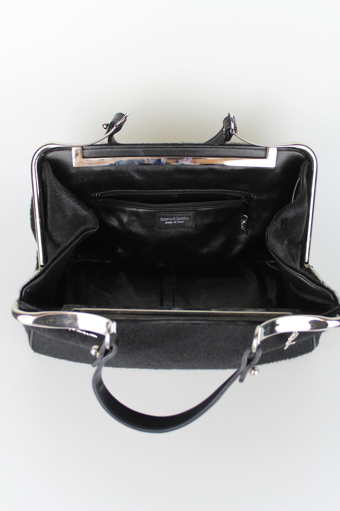 Roberta di Camerino Doctor bag in black pony skin