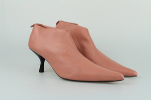 The Row Antique Pink Leather Ankle Boots - No. 39 ½