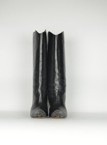 Isabel Marant Black leather boots with studs - N. 37