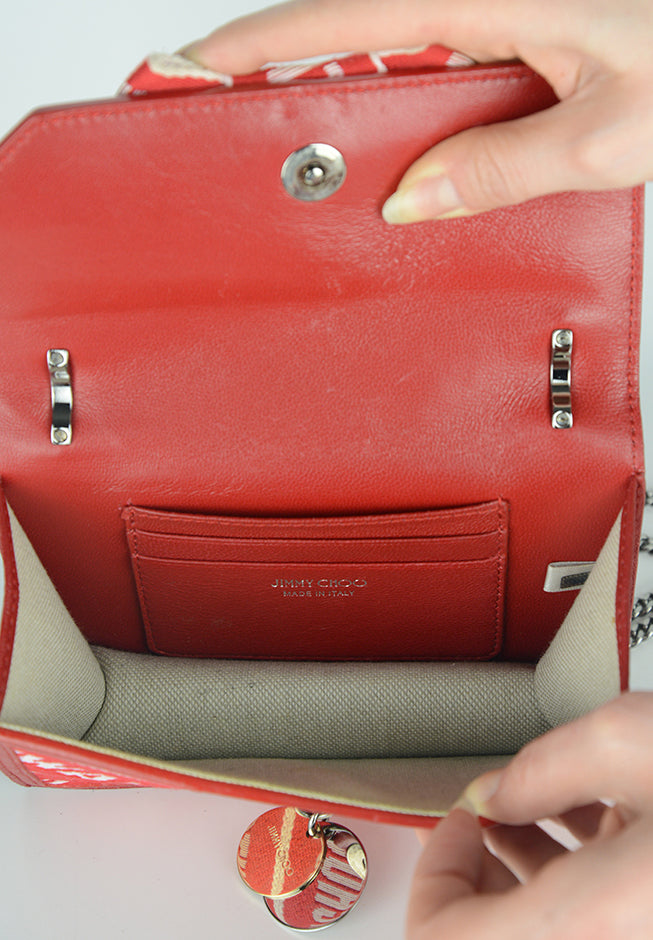 Jimmy Choo Borsa a tracolla in tessuto rosso