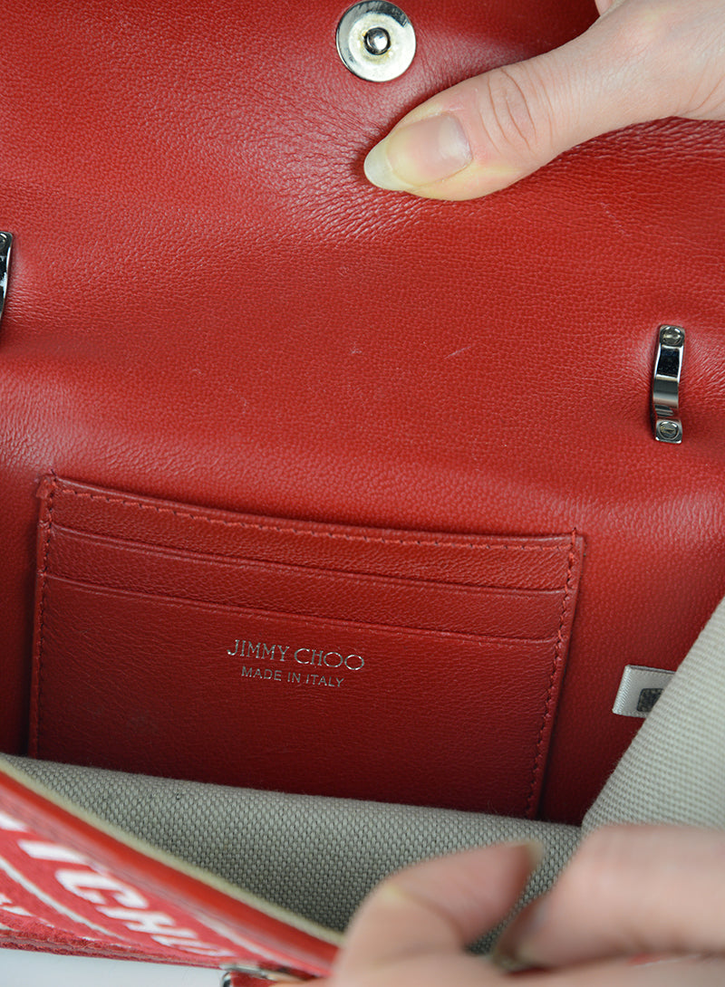 Jimmy Choo Borsa a tracolla in tessuto rosso