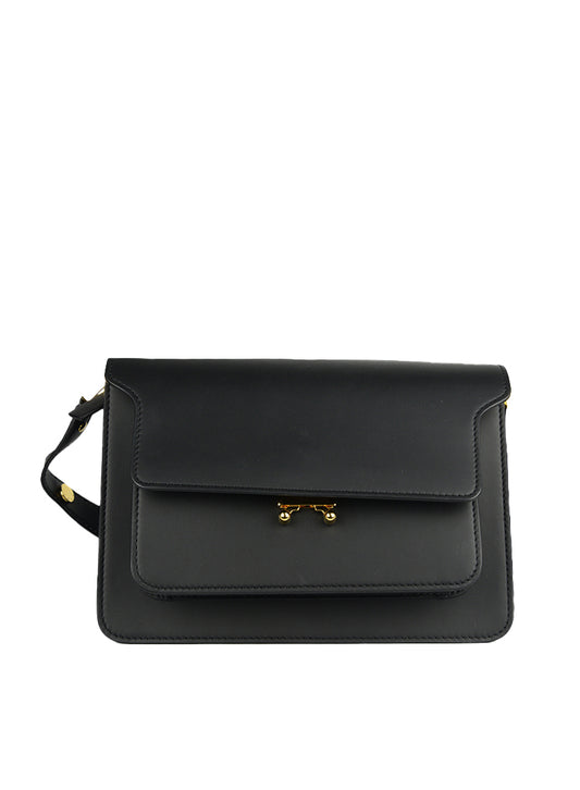 MARNI Trunk bag in matte black leather