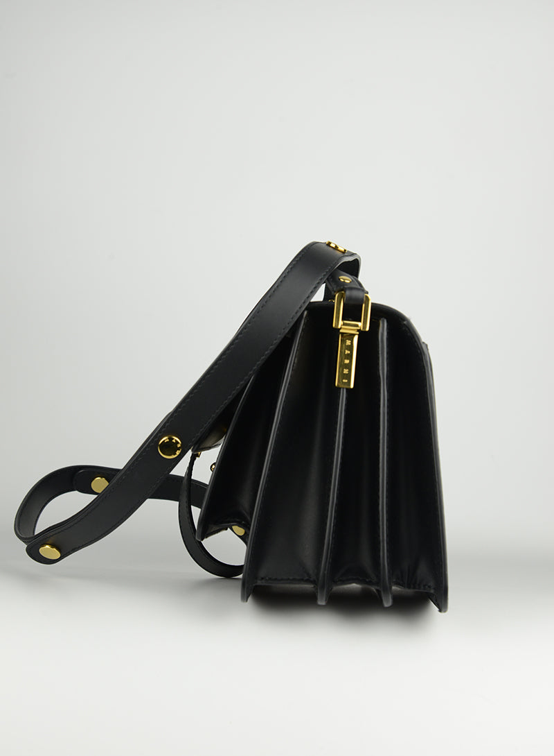 MARNI Trunk bag in matte black leather