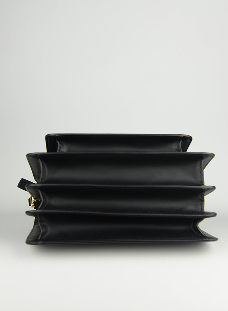 MARNI Trunk bag in matte black leather