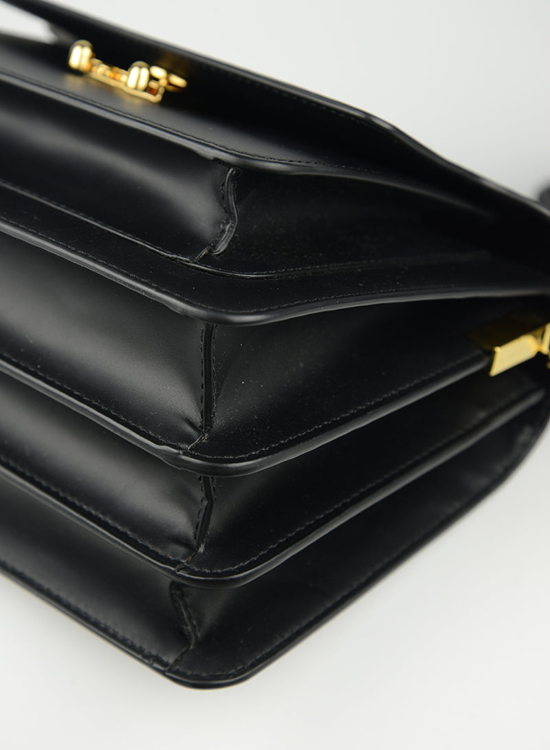 MARNI Trunk bag in matte black leather