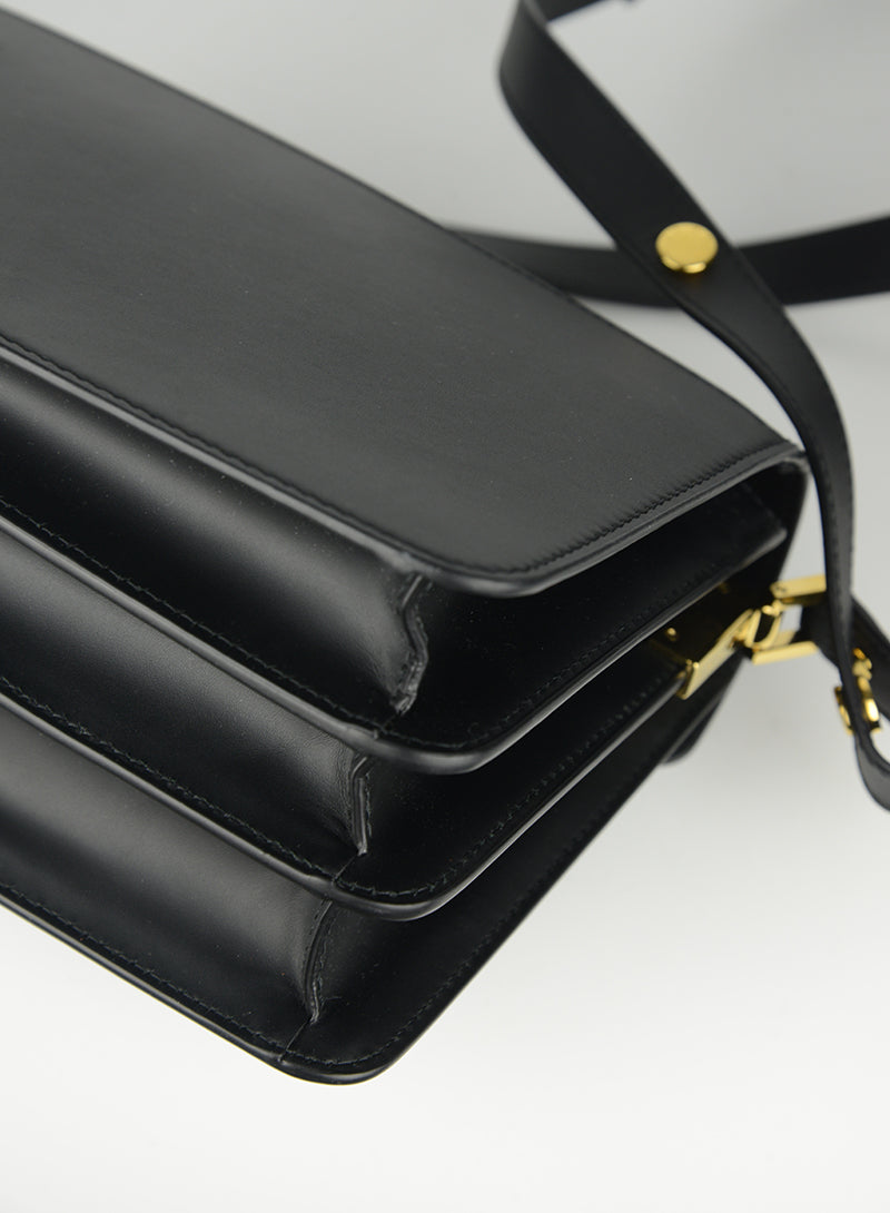 MARNI Trunk bag in matte black leather