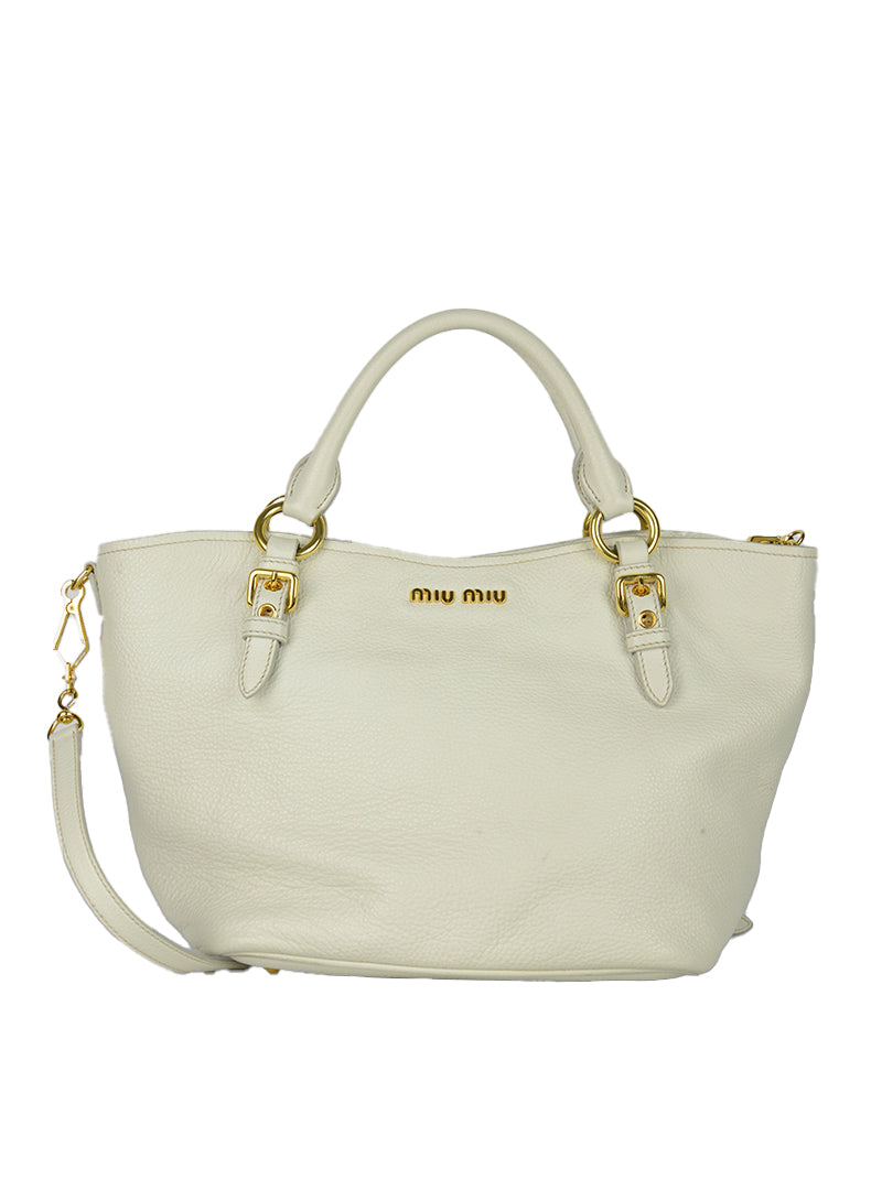 Miu Miu Borsa in pelle bianca