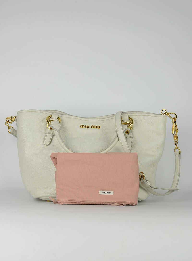 Miu Miu Borsa in pelle bianca