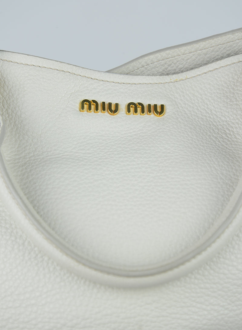 Miu Miu Borsa in pelle bianca