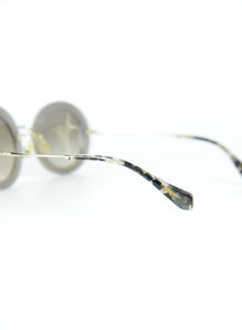Miu Miu Beige sunglasses with rhinestones