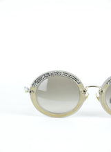 Load image into Gallery viewer, Miu Miu Beige sunglasses with rhinestones
