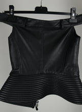 Load image into Gallery viewer, Moschino Couture top in pelle nera - Tg. 38
