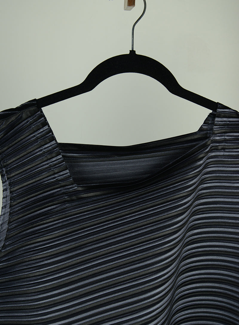 Issey Miyake Pleats Please Abito plissé nero - Tg. 46