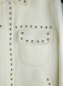 PAROSH Cream jacket with studs - Size. 42
