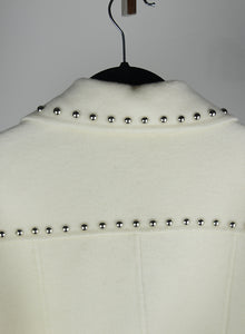 PAROSH Cream jacket with studs - Size. 42