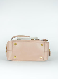 Prada Pink Saffiano leather bowling bag