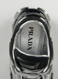 Prada Sneakers Chunky argento nere sfumate - N. 39