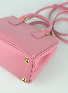 Prada Mini Galleria bag in pink Saffiano