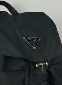 Prada Blue nylon backpack