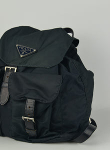 Prada Blue nylon backpack