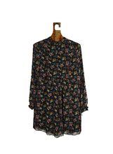 Load image into Gallery viewer, Saint Laurent Black floral long-sleeved dress - Size. 36
