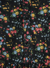 Carica l&#39;immagine nel visualizzatore di Gallery, Saint Laurent Abito maniche lunghe nero a fiori - Tg. 36
