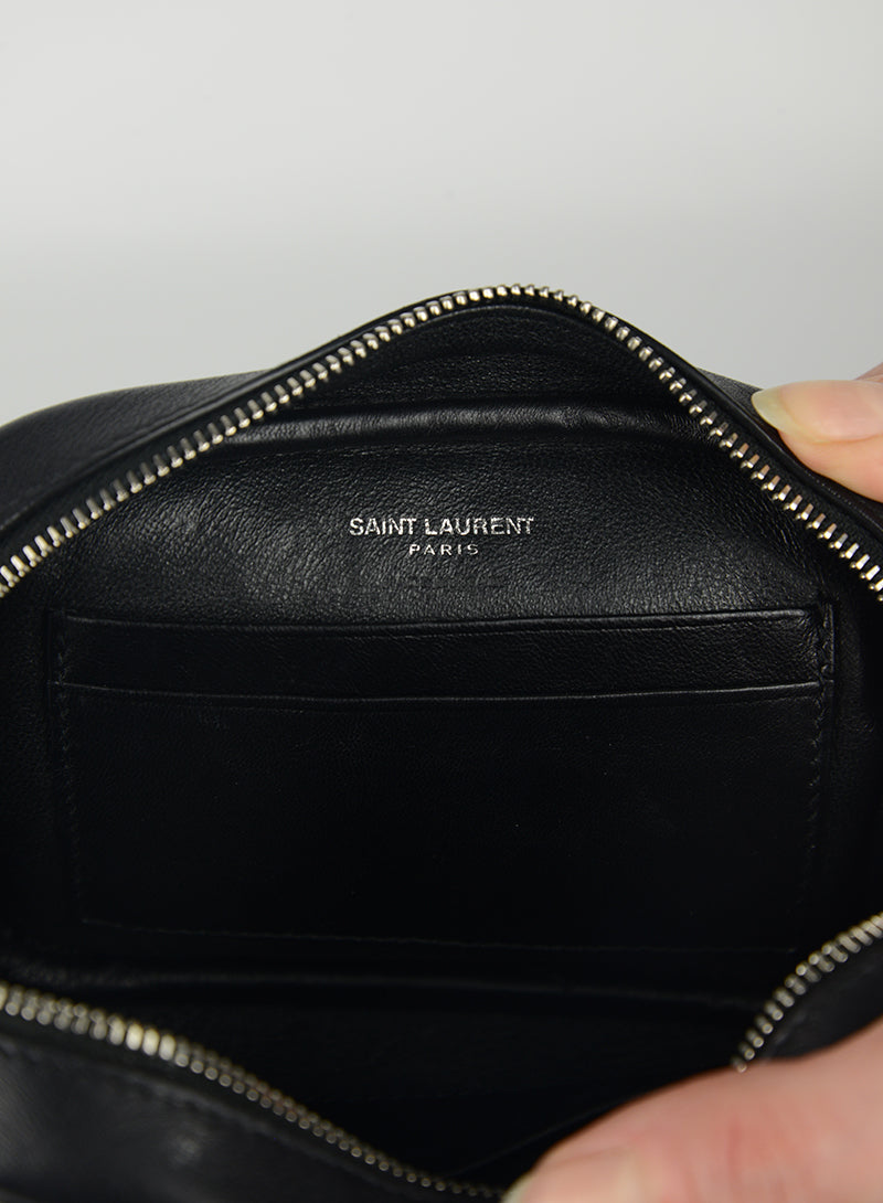 Saint Laurent Love Blogger Glitter black shoulder bag