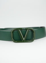 Carica l&#39;immagine nel visualizzatore di Gallery, Valentino Cintura in pelle verde

