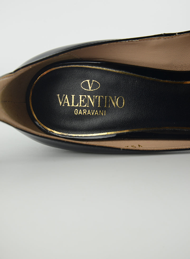 Valentino Décolléte con plateau in vernis nere - N. 37
