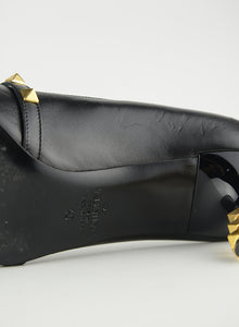 Velentino Rockstud pump in black leather - N. 40