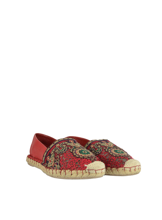 Valentino Espadrillas in tessuto rosse - N. 37