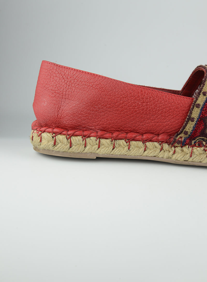 Valentino Espadrillas in tessuto rosse - N. 37