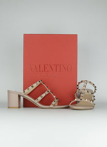 Valentino Rockstud sandals in powder leather - N. 40 ½