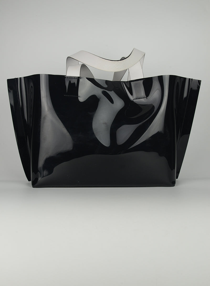 Valentino Shopper in PVC Nera